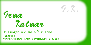 irma kalmar business card